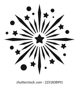 Fun firework icon simple vector. Star event. Carnival celebrate