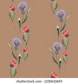 Fun Flowers seamless pattern