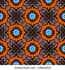 Fun Foilk Style Vector seamless pattern