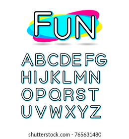 Fun font neon color