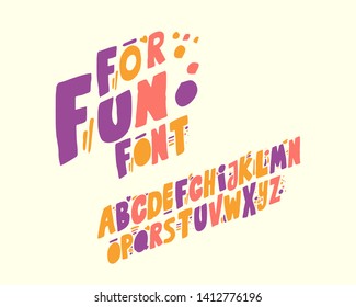 For fun font set design italic version