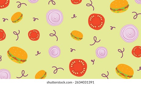 Fun food-themed background featuring whole cheese wheels with missing slices on a light cream surface.