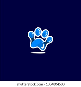 fun foot dog logo design