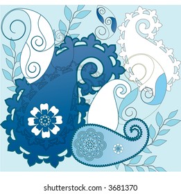 fun and fresh paisley vector