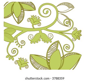 fun fresh and  stylized foliage vector