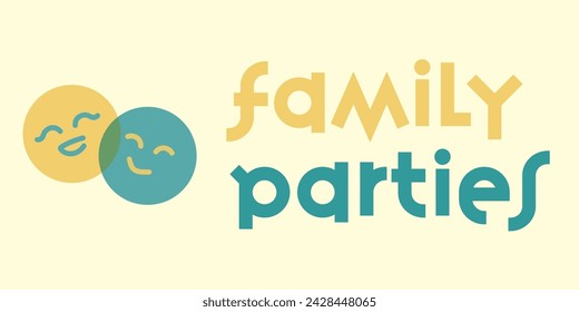 Lustiges abstraktes Party-Logo