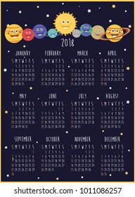 Fun Galaxy Calendar 2018