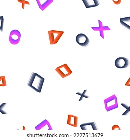Fun Game, Funny Shapes, Geometric Abstract Circle, Square, Triangle With Soft color set background, Hypnotic 3d, Falling Shapes Designed for kids and teens wear, suitable for print and decoration 