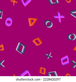 Fun Game, Funny Shapes, Geometric Abstract Circle, Square, Triangle With Soft color set background, Hypnotic 3d, Falling Shapes Designed for kids and teens wear, suitable for print and decoration 