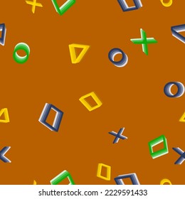 Juego divertido, Formas divertidas, Círculo abstracto geométrico, cuadrado, triángulo con fondo de juego de colores suaves, 3d hipnótico, Formas para caídas Diseñadas para niños y adolescentes desgastados, adecuado para impresión y decoración 