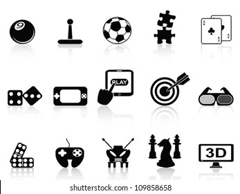 fun game icons set