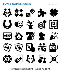 Fun And Games Vector Icon Set