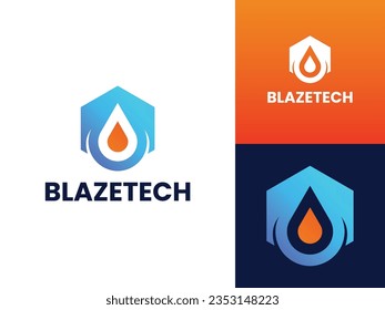 Fun Gaming Console With Fire Logo Template