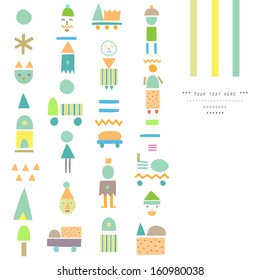 Fun geometric cut out pattern in vector