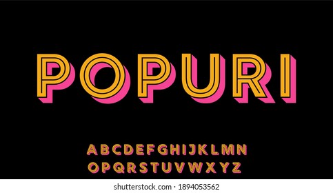 fun geometric retro modern soft display font	