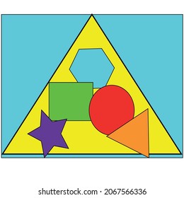Fun geometry. Geometric shapes of bright colors.