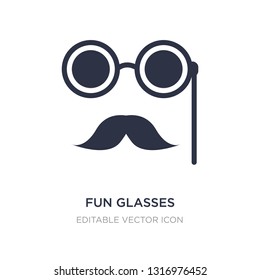fun glasses icon on white background. Simple element illustration from Miscellaneous concept. fun glasses icon symbol design.