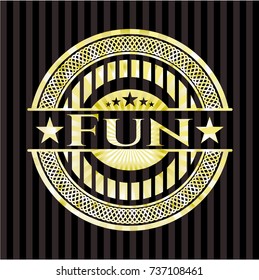 Fun gold badge or emblem