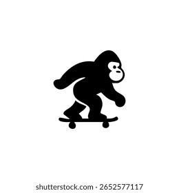 Vetor de skate de gorila divertido Ilustrações