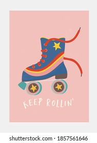 A fun graphic of retro roller skates
