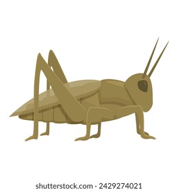 Fun grasshopper icon cartoon vector. Verdant nature insect. Creature natural