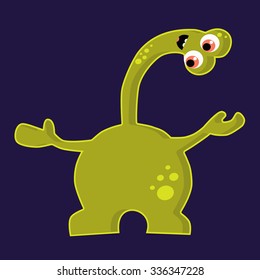 fun green monster alien