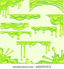 Fun Green Slime Decorative Background 