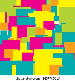 Fun Green Summer Pop Art Square Patern