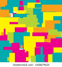 Fun Green Summer Pop Art Square Pattern