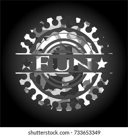 Fun grey camo emblem