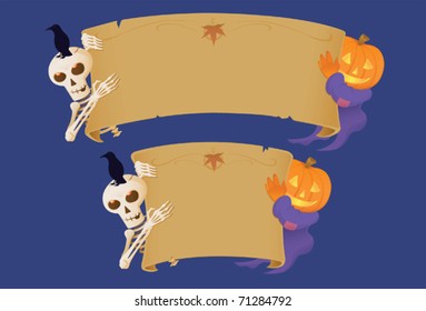 Fun Halloween Banner - vector