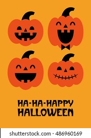 Fun halloween card design. Vector illustration.