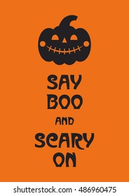 Fun halloween card design. Vector illustration.