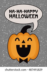 Fun Halloween card design. Vector illustration.