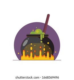 Fun Halloween Flat Design Illustration