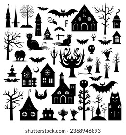 Fun Halloween Icon Sheet Set Vectors with Spooky Graphics for Kids and Adults