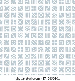 Patrón abstracto y divertido a mano, fondo creativo con cuadrados, genial para textiles, banners, papel pintado, envoltura - diseño vectorial