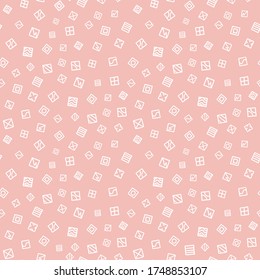 Fun hand drawn abstract seamless pattern, creative background with squares, great for textiles, banners, wallpapers, wrapping - vector design