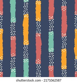 Fun hand drawn  abstract seamless pattern, simple geometric background, doodle style - great for textiles, banners, wallpapers, wrapping - vector design