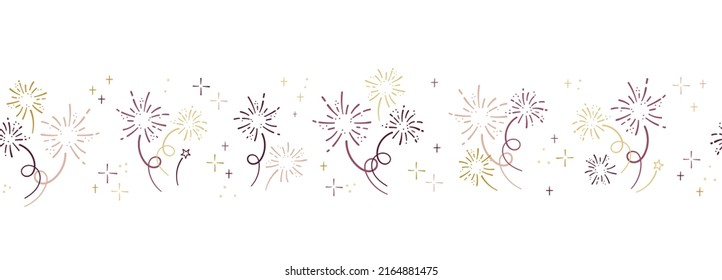 Fun hand drawn doodle fireworks, seamless pattern, great for textiles, wrapping, banner, wallpapers - vector design