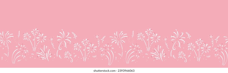 Fun hand drawn doodle fireworks, seamless pattern, great for textiles, wrapping, banner, wallpapers - vector design