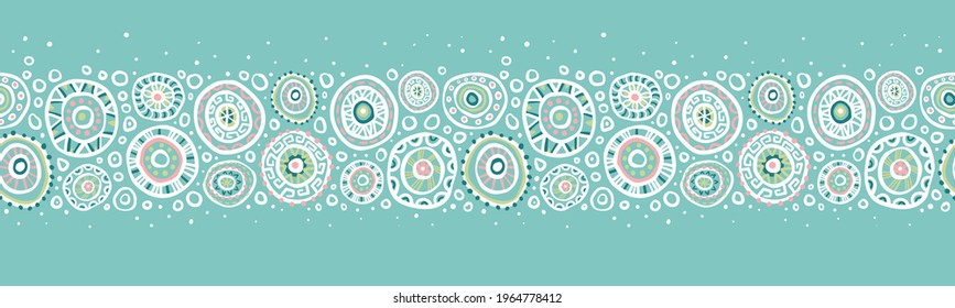 Fun hand drawn ethnic seamless pattern, abstract doodle background, great for textiles, wrapping, banners, wallpapers - vector design