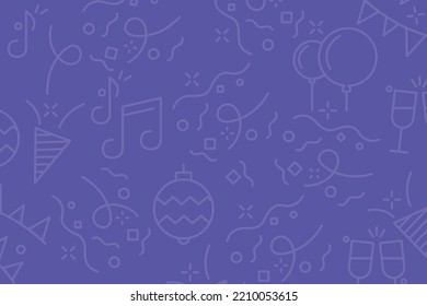 El fondo de la fiesta es divertido, hecho a mano, con globo, confeti y decoración de fiesta. Ideal para fiestas, banners, textiles, papel pintado, envoltura - diseño vectorial mínimo