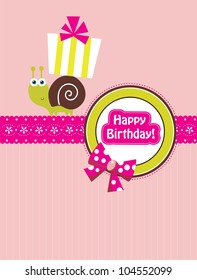 fun happy birthday card. vector illustration