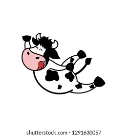 Fun & Happy Little Cow Vector
