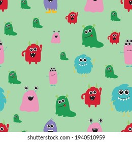 Fun and happy monsters for girls and boys! This cute pattern will make you smile. 