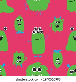 Fun and happy monsters for girls and boys! This cute pattern will make you smile. 