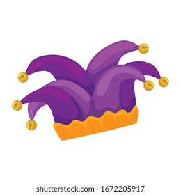 fun hat buffon isolated icon vector illustration design