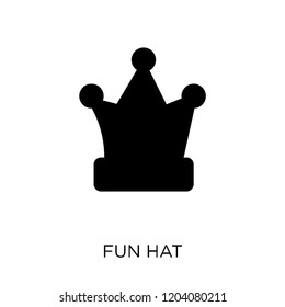 Fun hat icon. Fun hat symbol design from Christmas collection. Simple element vector illustration on white background.