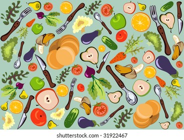 Fun healthy cuisine pattern
